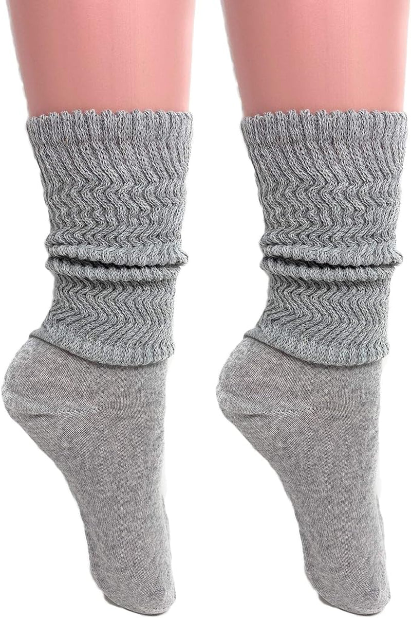 Women'S Cotton Lightweight Slouch Socks – Extra Thin, 2 Pairs, Size 9-11 | Soft & Breathable