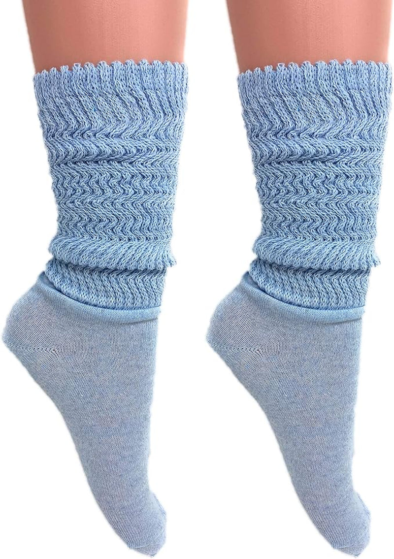 Women'S Cotton Lightweight Slouch Socks – Extra Thin, 2 Pairs, Size 9-11 | Soft & Breathable