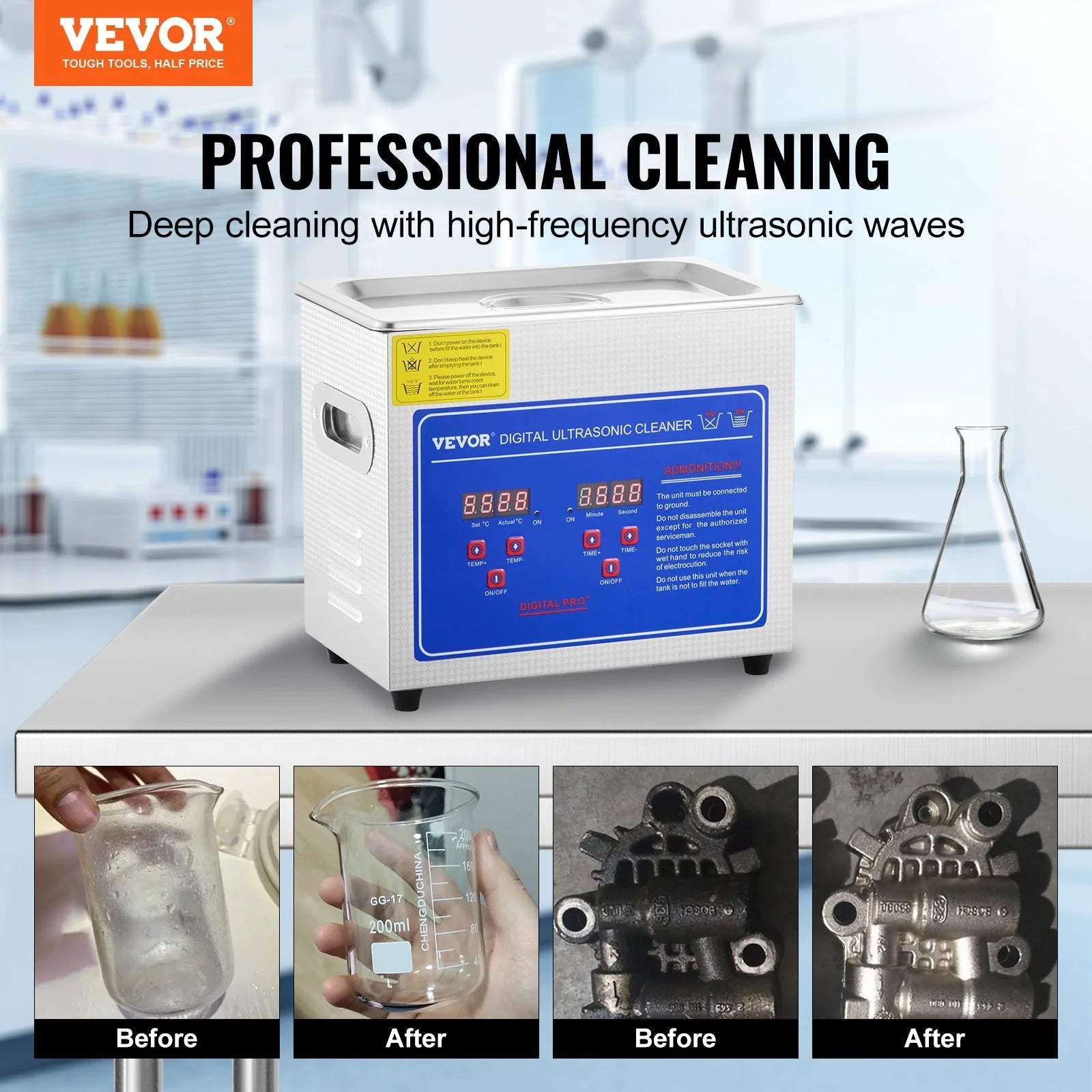 Revitalize Your Jewelry and More with the VEVOR Ultrasonic Cleaner! 💎✨ Digital Timer & Heater for a Sparkling Clean Every Time! 🕒🔥 Perfect for Glasses, Watches, Rings, and Small Parts! 🛠️ #CleanWithVEVOR #JewelryCare #UltrasonicCleaning