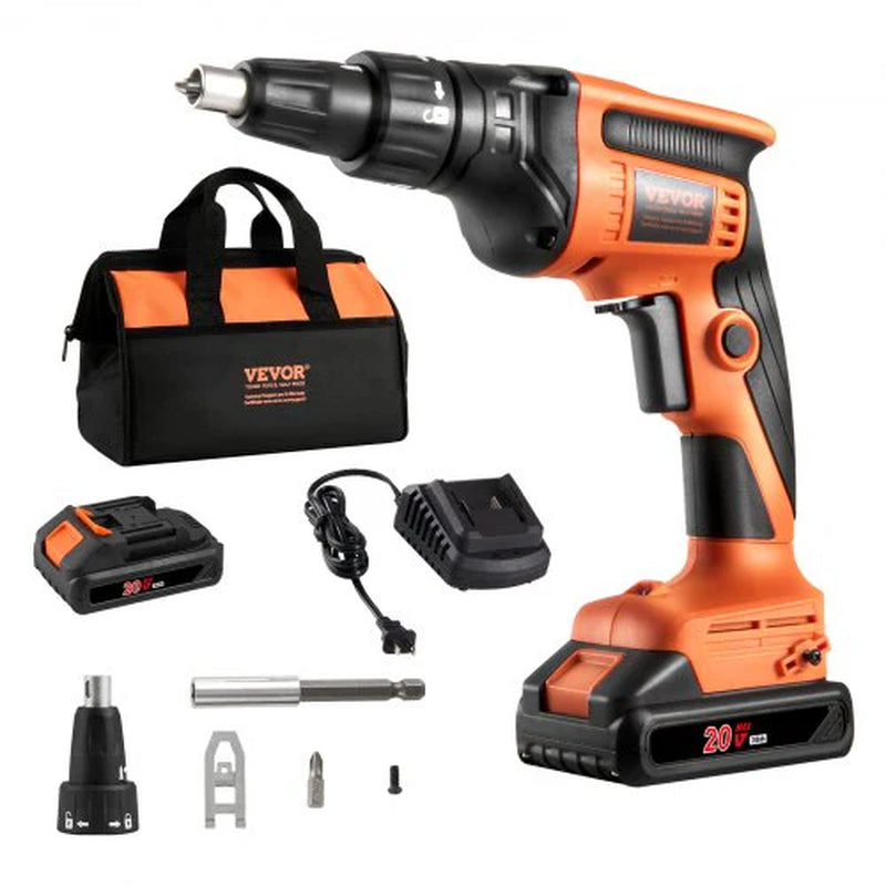 Unleash Your DIY Skills with the VEVOR 20V Cordless Drywall Screw Gun Kit! 🚀🔧 Includes 2 Batteries, Charger, and More! Perfect for Every Project! 💪✨