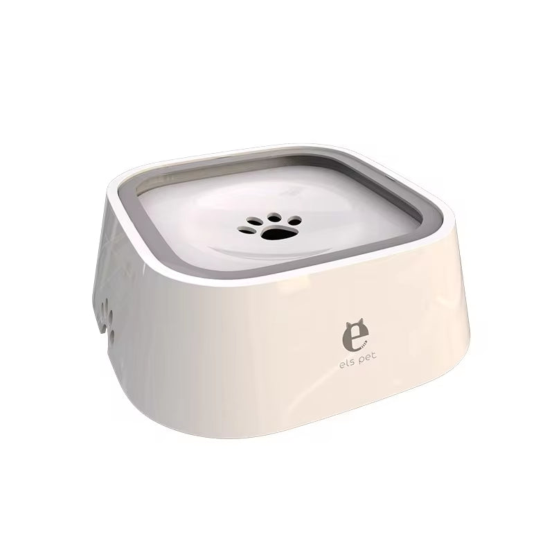 Dog Drinking Water Bowl Floating Non-Wetting Mouth Cat Bowl without Spill Drinking Water Dispenser Plastic Anti-Over Dog Bowl