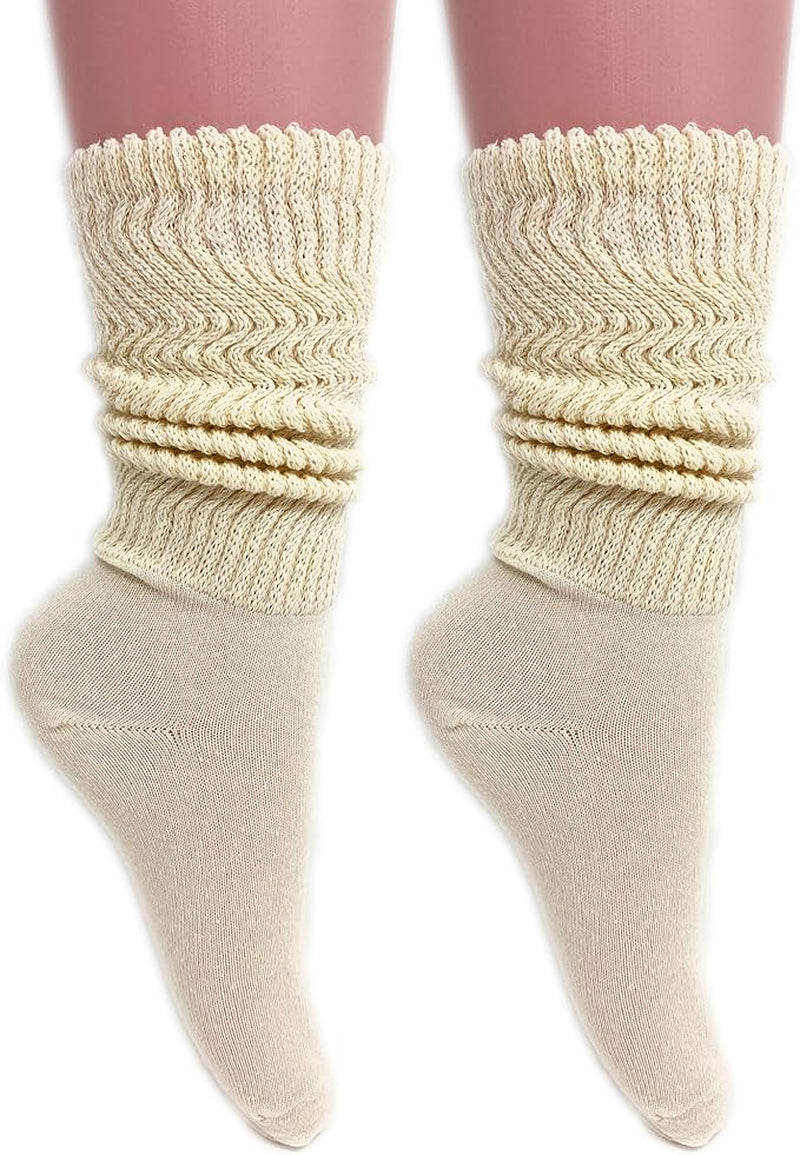 Women'S Cotton Lightweight Slouch Socks – Extra Thin, 2 Pairs, Size 9-11 | Soft & Breathable