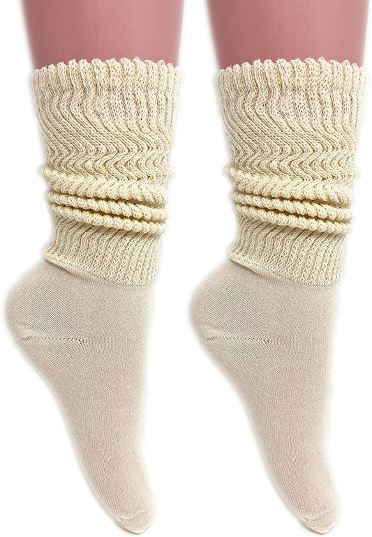 Women'S Cotton Lightweight Slouch Socks – Extra Thin, 2 Pairs, Size 9-11 | Soft & Breathable