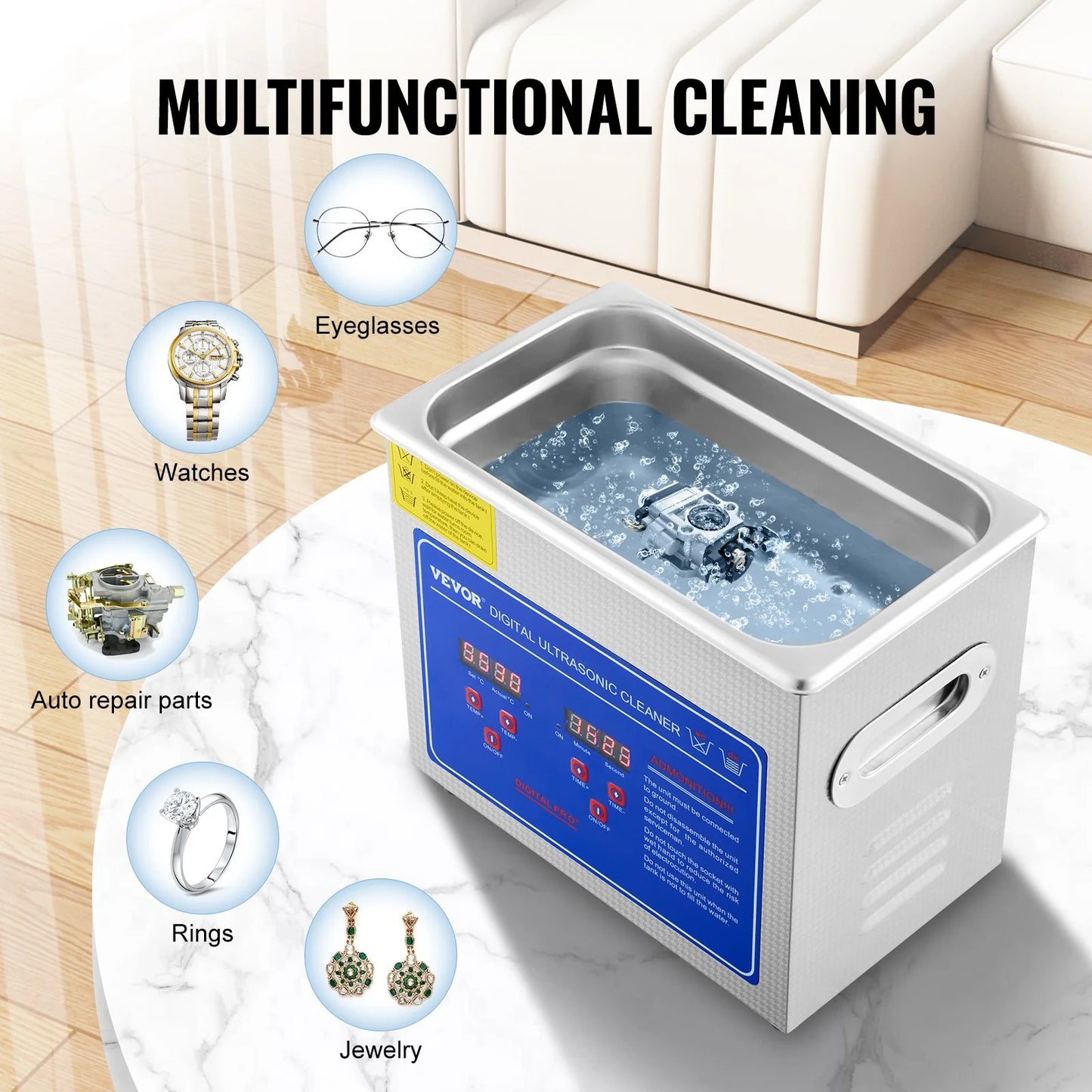 Revitalize Your Jewelry and More with the VEVOR Ultrasonic Cleaner! 💎✨ Digital Timer & Heater for a Sparkling Clean Every Time! 🕒🔥 Perfect for Glasses, Watches, Rings, and Small Parts! 🛠️ #CleanWithVEVOR #JewelryCare #UltrasonicCleaning