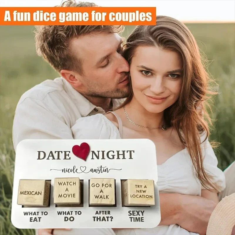 Wooden Date Night Dice Wooden Date Night Ideas Game Dice Romantic Couple Date Night Game Action Decision Dice Games for Couple