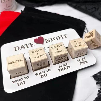 Wooden Date Night Dice Wooden Date Night Ideas Game Dice Romantic Couple Date Night Game Action Decision Dice Games for Couple