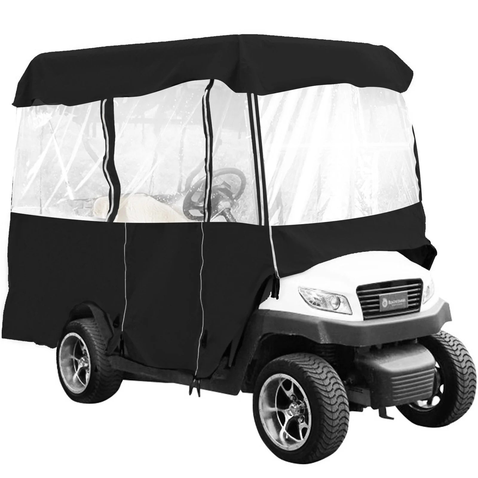 VEVOR Golf Cart Enclosure 86'', 4-Person Golf Cart Cover, 4-Sided Fairway Deluxe, 300D Waterproof Driving Enclosure with Transparent Windows, Fit for EZGO, Club Car, Yamaha Cart