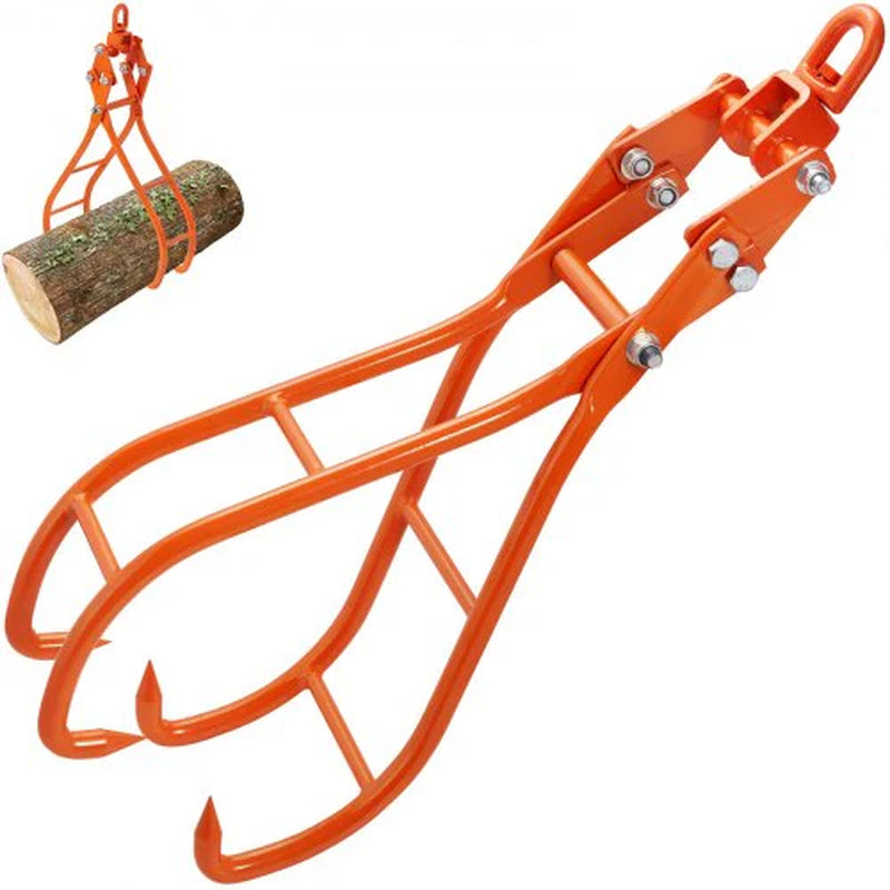 VEVOR Timber Claw Hook, 28 Inch 4 Claw Log Grapple for Logging Tongs, Swivel Steel Log Lifting Tongs, Eagle Claws Design with 2205 Lbs/1000 Kg Loading Capacity for Tractors, Atvs, Trucks, Forklifts