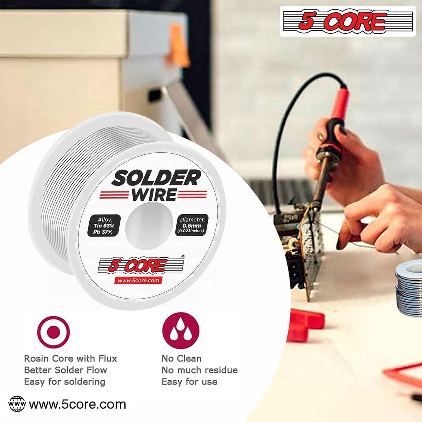 5 Core Solder Wire DIY Tin Lead for Soldering Components